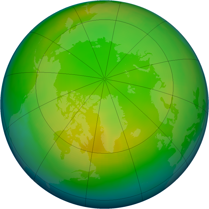 Arctic ozone map for December 1979